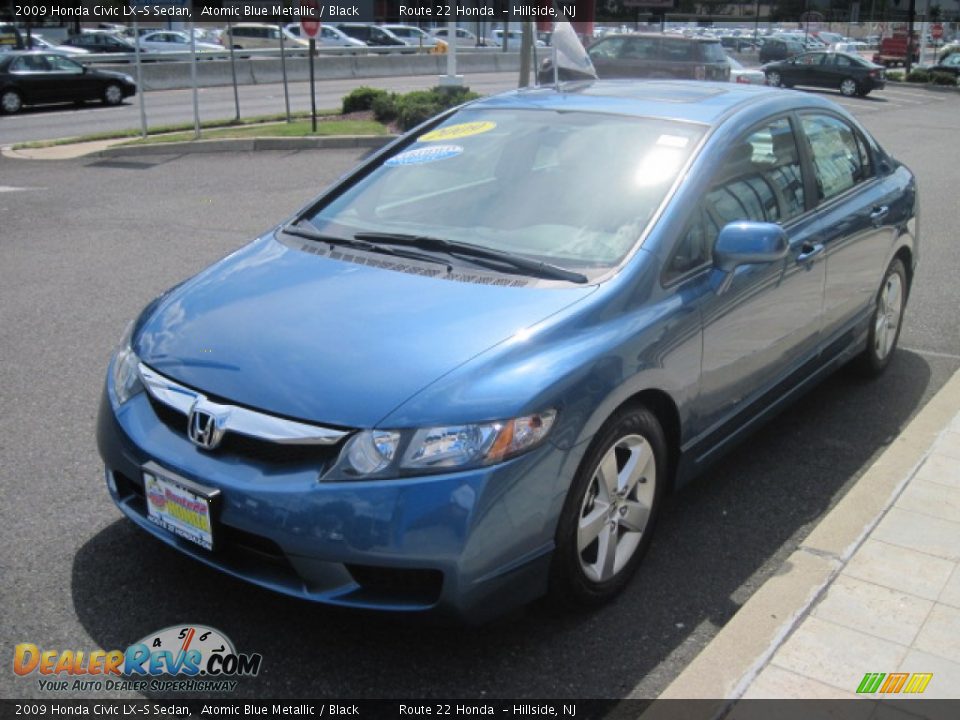 2009 Honda Civic LX-S Sedan Atomic Blue Metallic / Black Photo #6