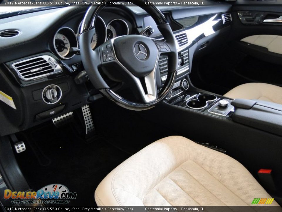 Porcelain/Black Interior - 2012 Mercedes-Benz CLS 550 Coupe Photo #4