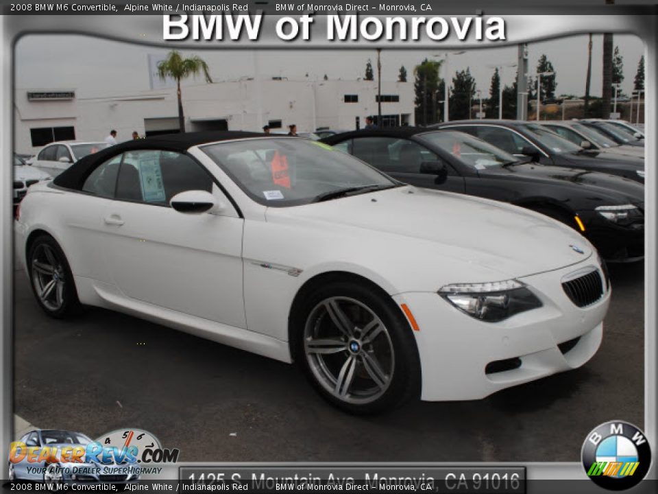 2008 BMW M6 Convertible Alpine White / Indianapolis Red Photo #1