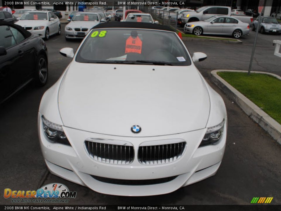 2008 BMW M6 Convertible Alpine White / Indianapolis Red Photo #2