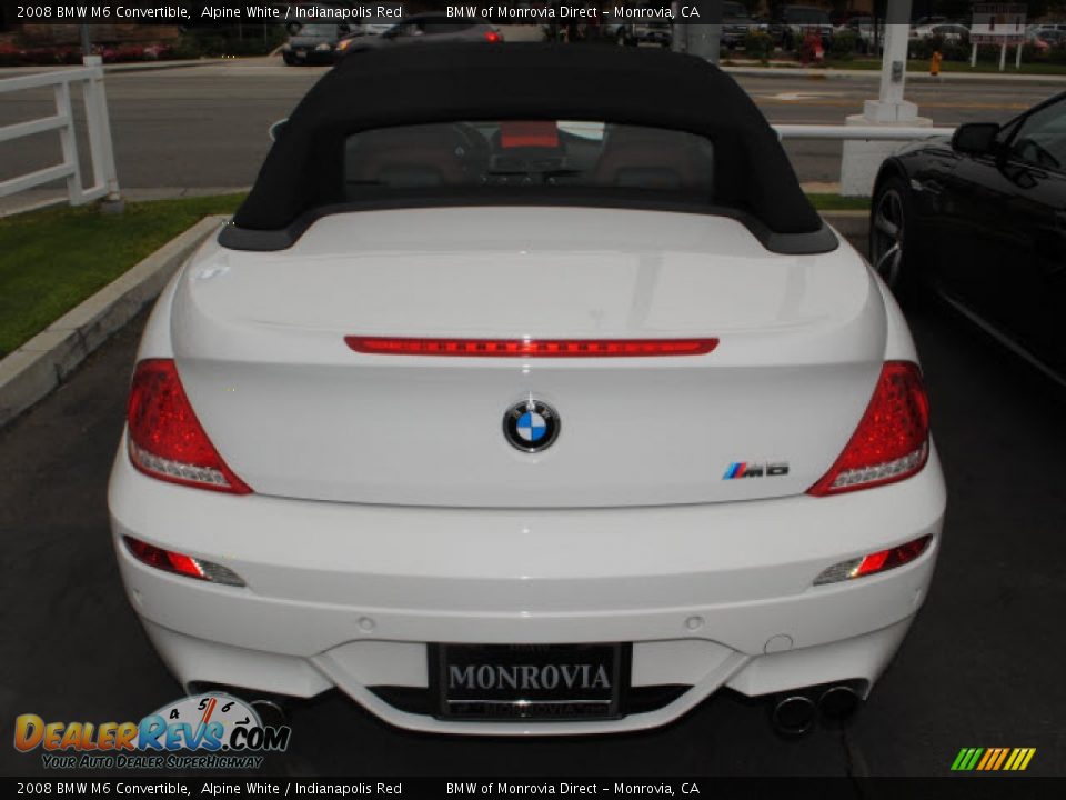 2008 BMW M6 Convertible Alpine White / Indianapolis Red Photo #8