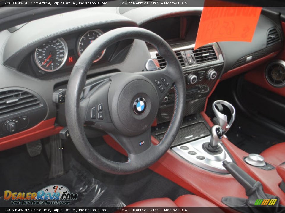 2008 BMW M6 Convertible Alpine White / Indianapolis Red Photo #11