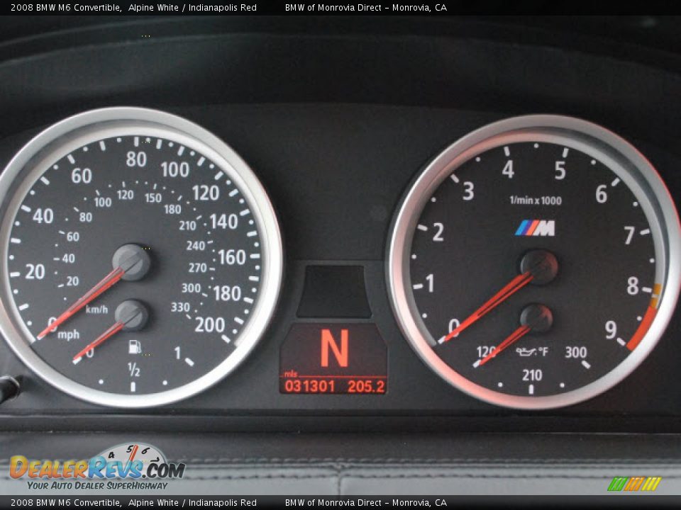 2008 BMW M6 Convertible Gauges Photo #17