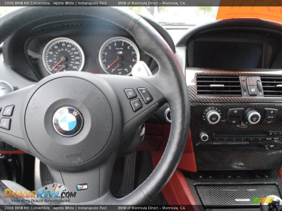 2008 BMW M6 Convertible Alpine White / Indianapolis Red Photo #25