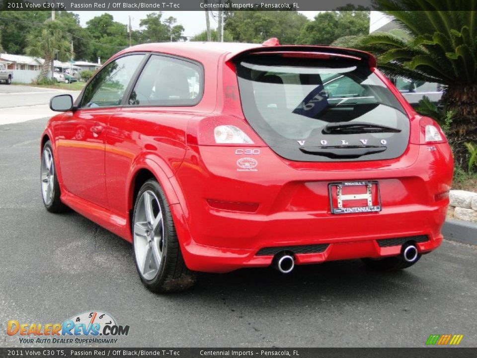 2011 Volvo C30 T5 Passion Red / Off Black/Blonde T-Tec Photo #5