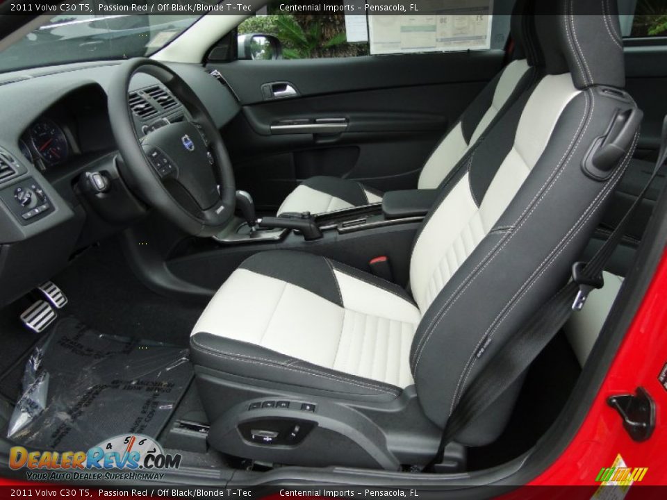 Off Black/Blonde T-Tec Interior - 2011 Volvo C30 T5 Photo #18