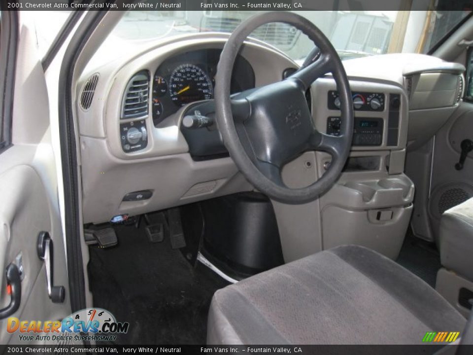 2001 Chevrolet Astro Commercial Van Ivory White / Neutral Photo #9