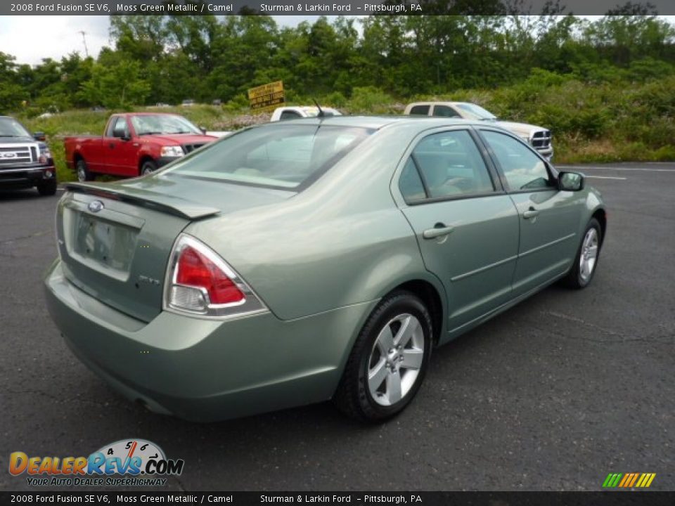 2008 Ford Fusion SE V6 Moss Green Metallic / Camel Photo #2