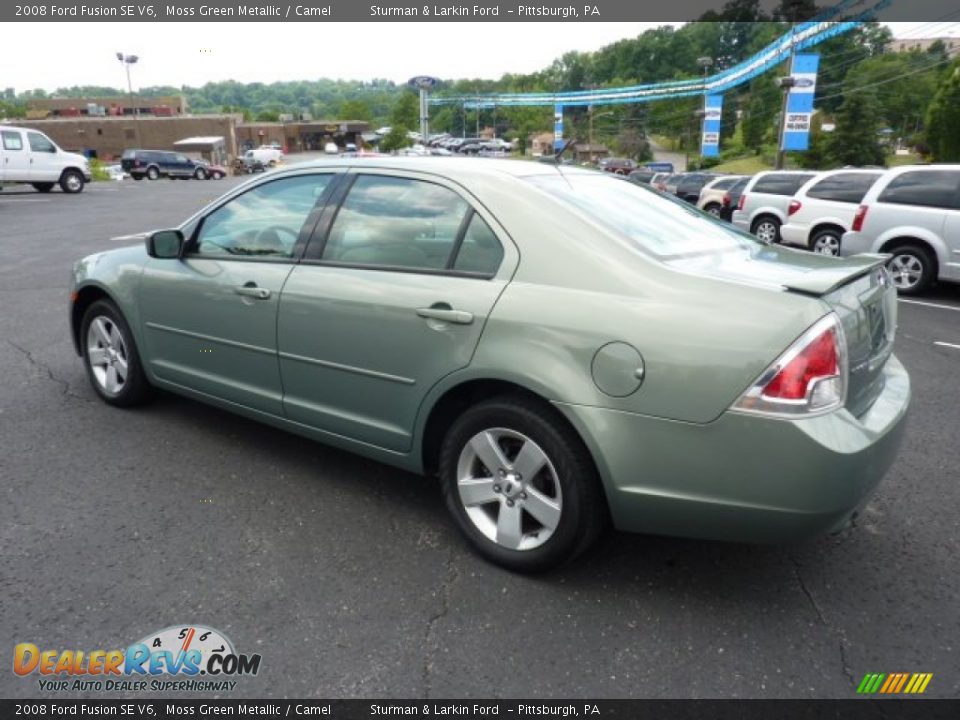 2008 Ford Fusion SE V6 Moss Green Metallic / Camel Photo #3