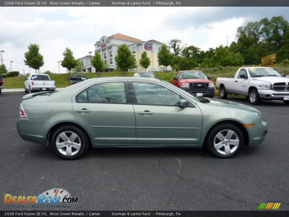 2008 Ford Fusion SE V6 Moss Green Metallic / Camel Photo #5