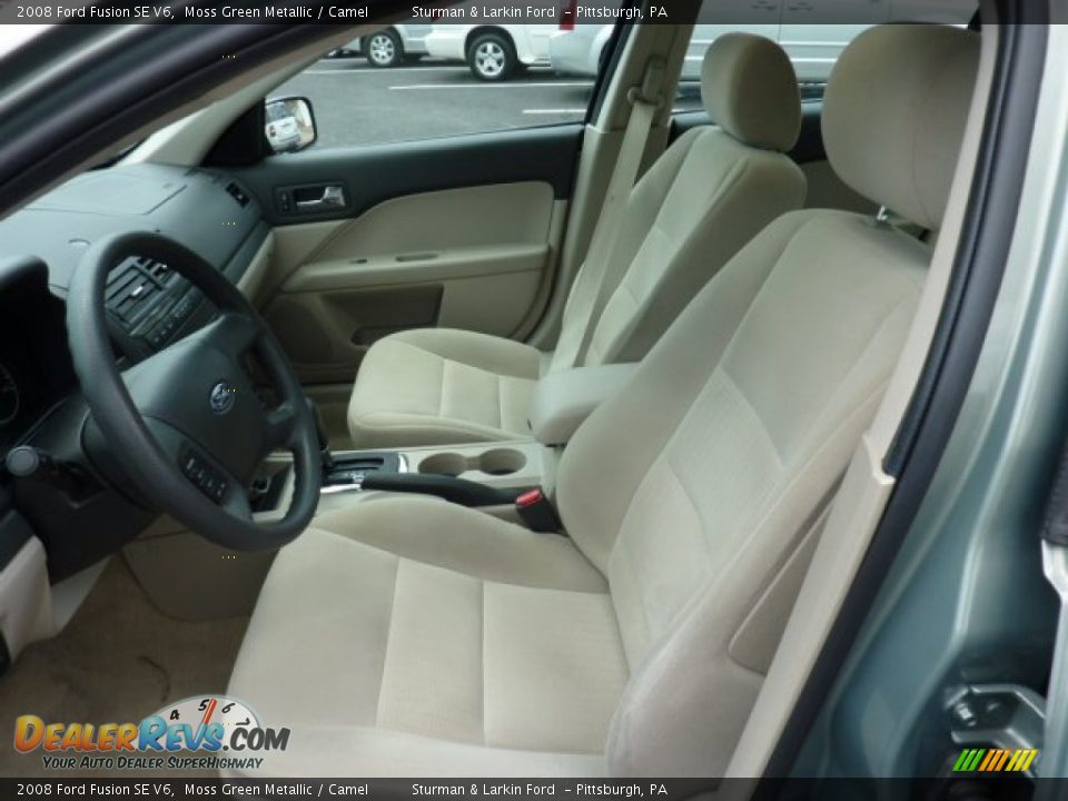 2008 Ford Fusion SE V6 Moss Green Metallic / Camel Photo #7