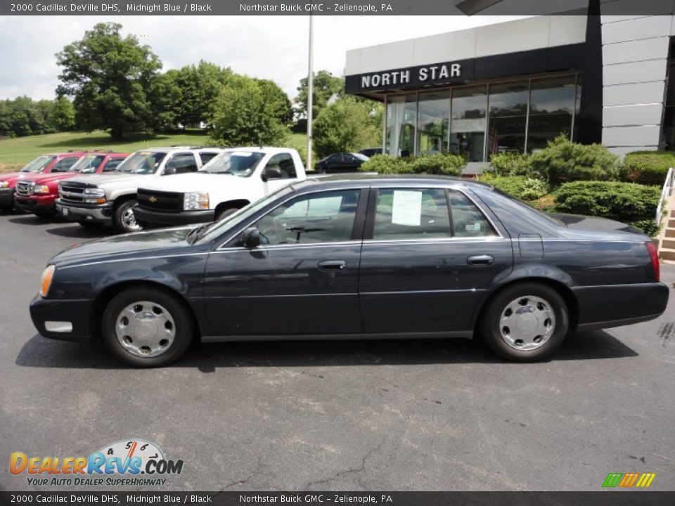 2000 Cadillac DeVille DHS Midnight Blue / Black Photo #2