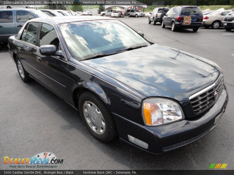 2000 Cadillac DeVille DHS Midnight Blue / Black Photo #8