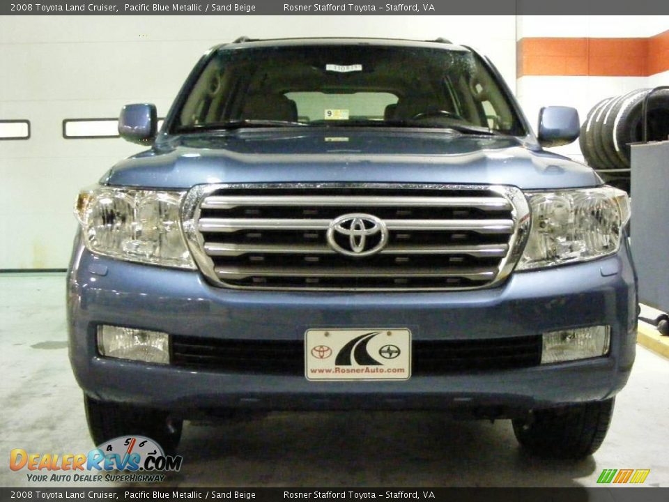 2008 Toyota Land Cruiser Pacific Blue Metallic / Sand Beige Photo #2
