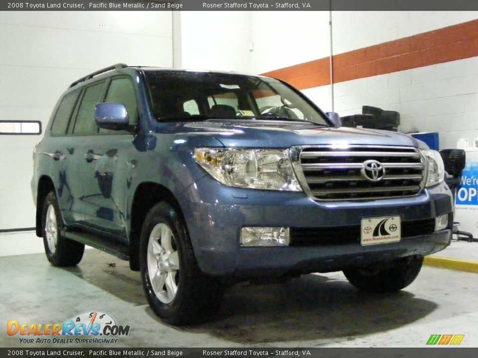 2008 Toyota Land Cruiser Pacific Blue Metallic / Sand Beige Photo #3