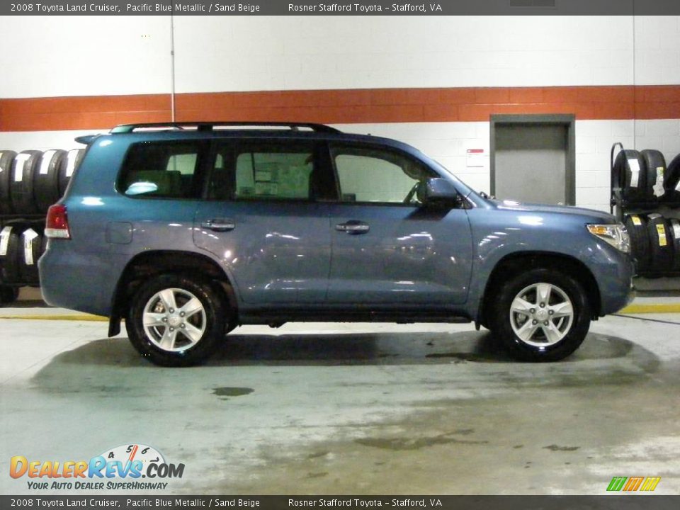 2008 Toyota Land Cruiser Pacific Blue Metallic / Sand Beige Photo #4