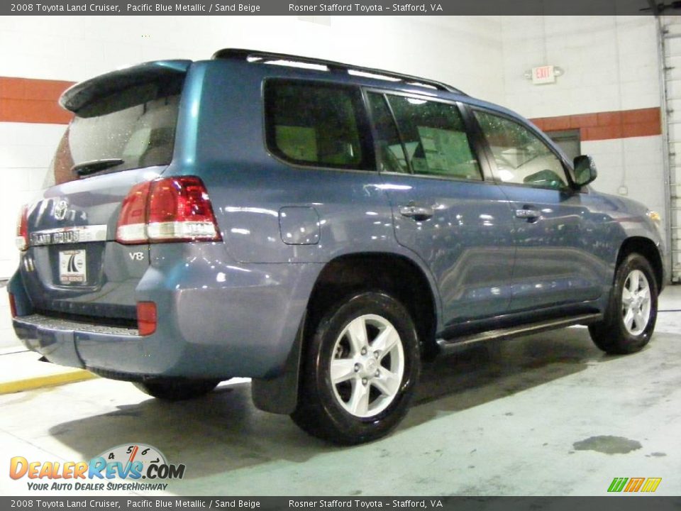 2008 Toyota Land Cruiser Pacific Blue Metallic / Sand Beige Photo #5