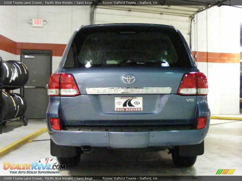 2008 Toyota Land Cruiser Pacific Blue Metallic / Sand Beige Photo #6