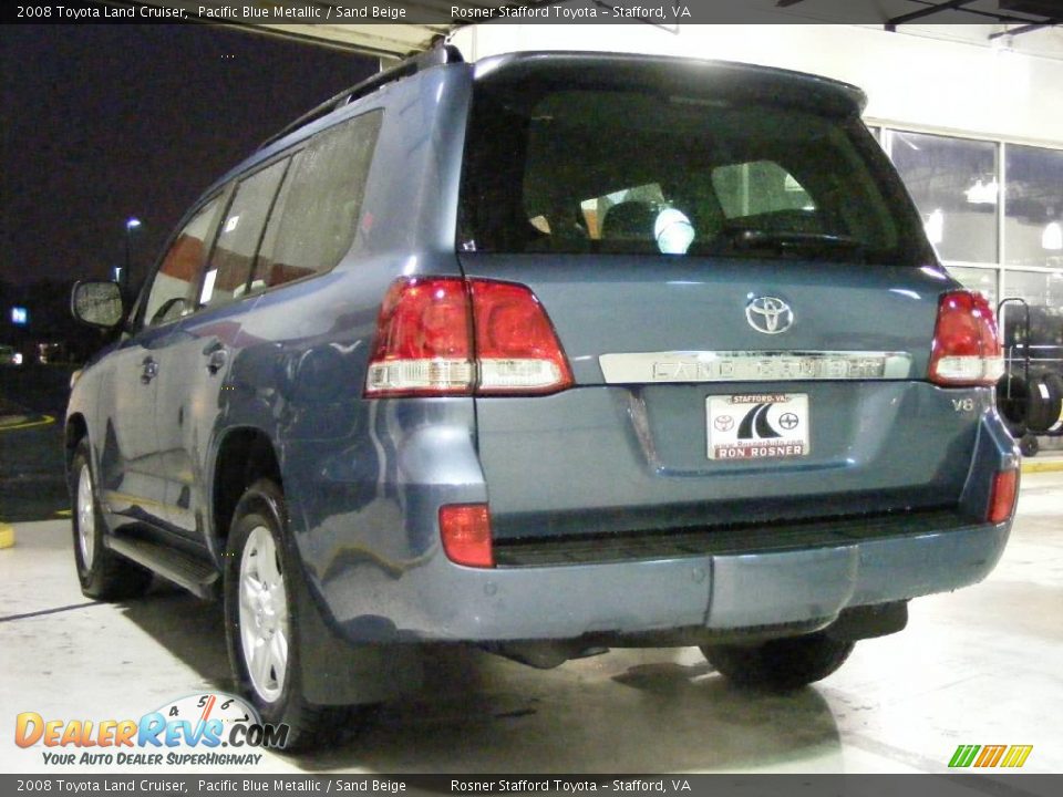 2008 Toyota Land Cruiser Pacific Blue Metallic / Sand Beige Photo #7