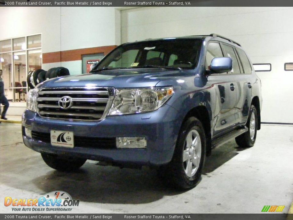 2008 Toyota Land Cruiser Pacific Blue Metallic / Sand Beige Photo #8