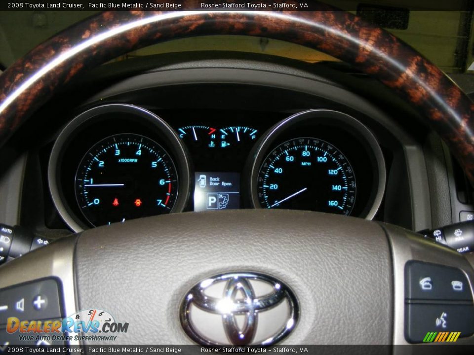 2008 Toyota Land Cruiser Pacific Blue Metallic / Sand Beige Photo #10