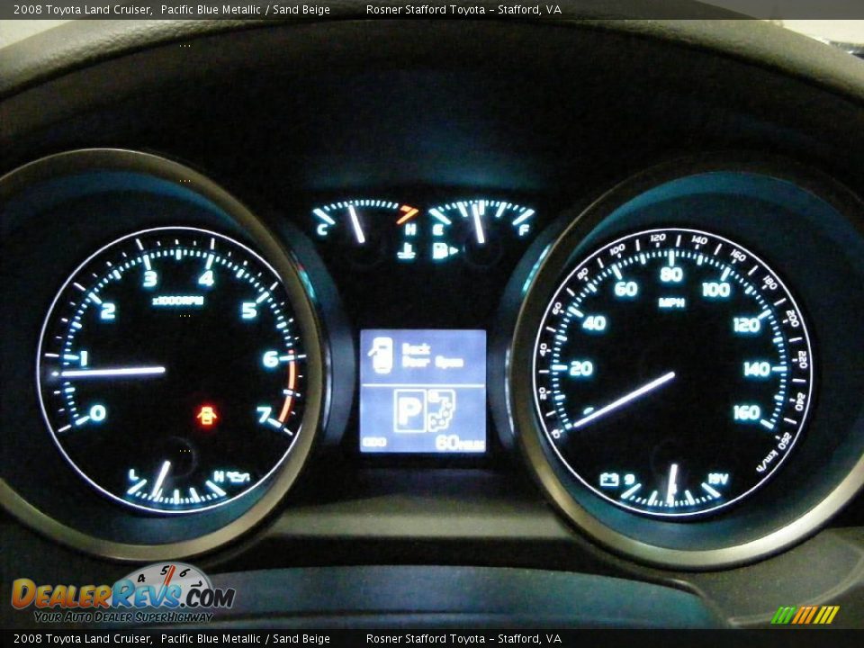 2008 Toyota Land Cruiser Pacific Blue Metallic / Sand Beige Photo #11