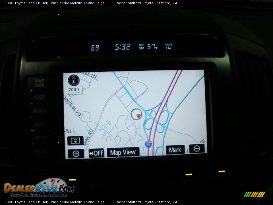 2008 Toyota Land Cruiser Pacific Blue Metallic / Sand Beige Photo #12