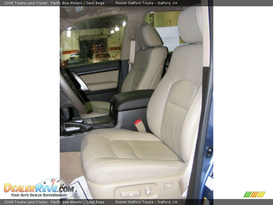 2008 Toyota Land Cruiser Pacific Blue Metallic / Sand Beige Photo #14
