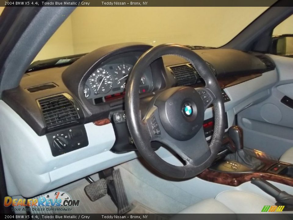 2004 BMW X5 4.4i Toledo Blue Metallic / Grey Photo #17
