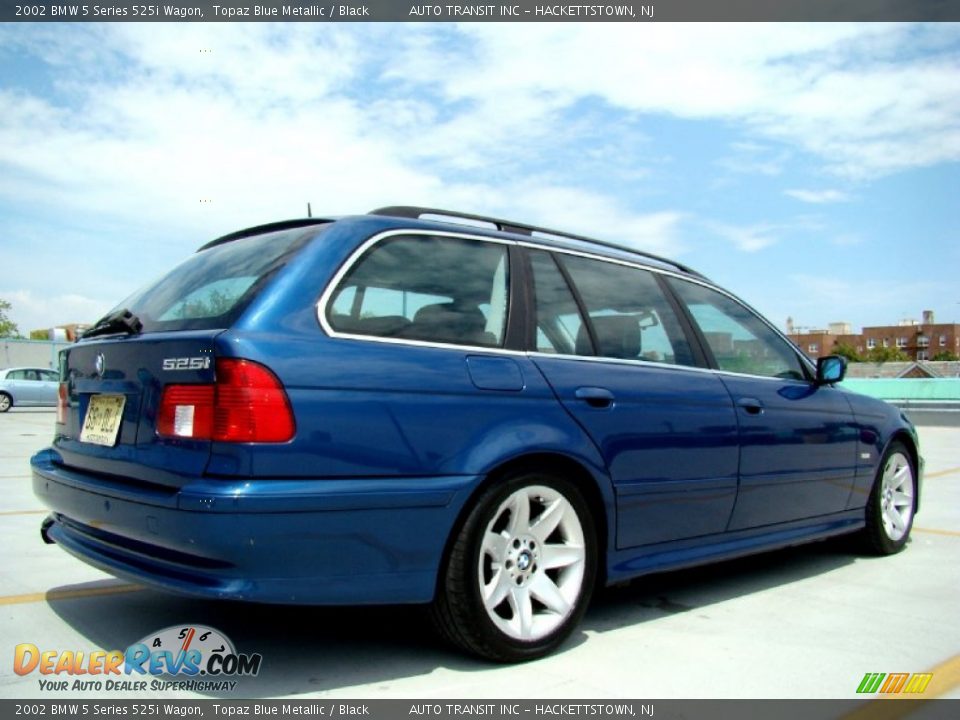 2002 BMW 5 Series 525i Wagon Topaz Blue Metallic / Black Photo #12