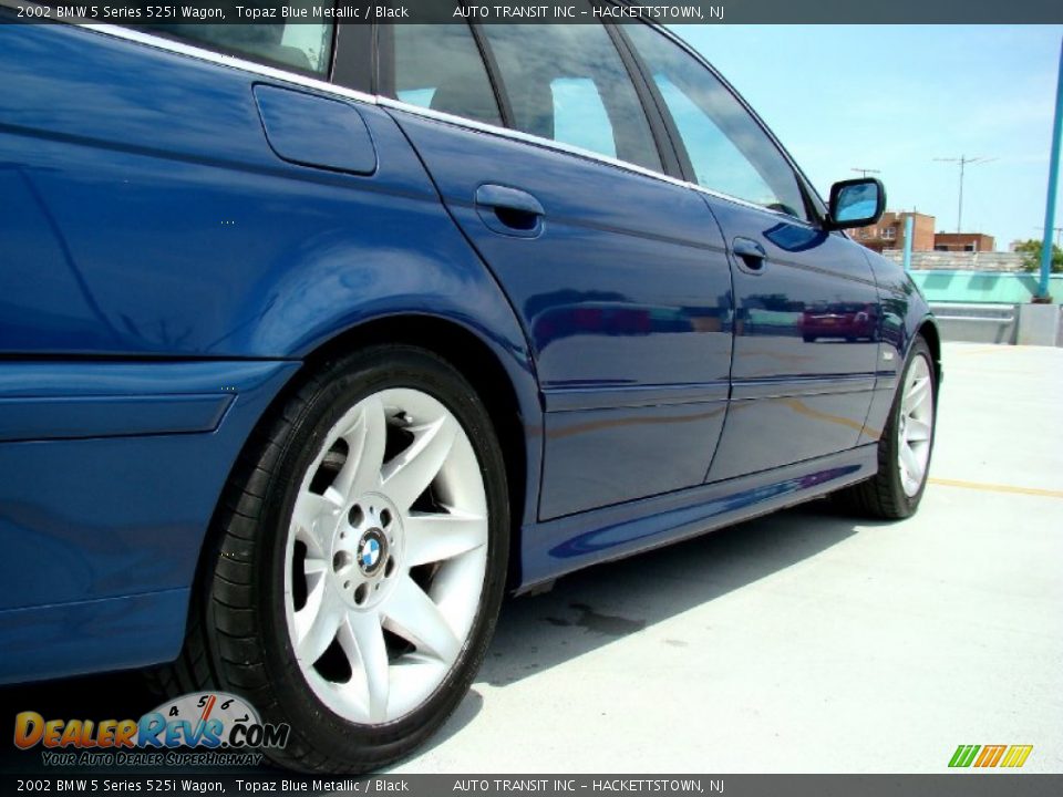 2002 BMW 5 Series 525i Wagon Topaz Blue Metallic / Black Photo #14