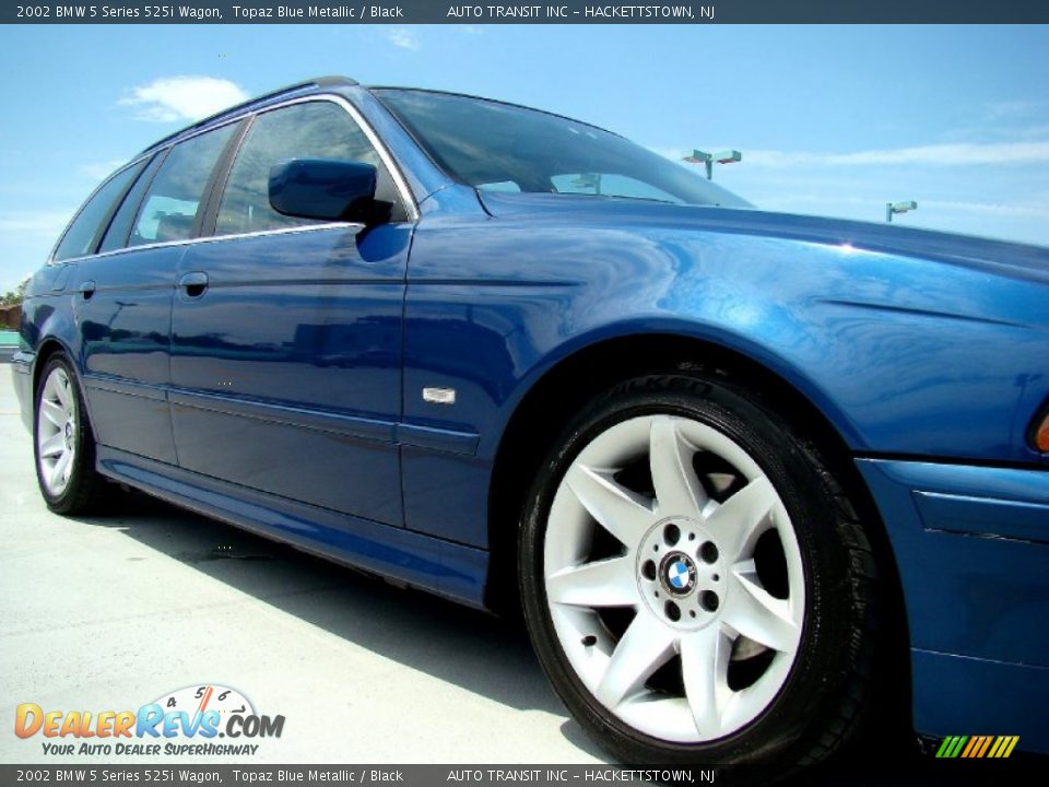 2002 BMW 5 Series 525i Wagon Topaz Blue Metallic / Black Photo #19