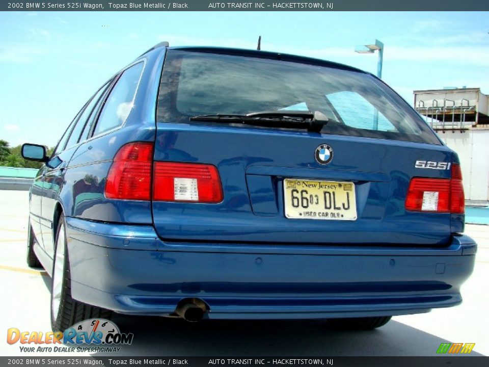 2002 BMW 5 Series 525i Wagon Topaz Blue Metallic / Black Photo #22