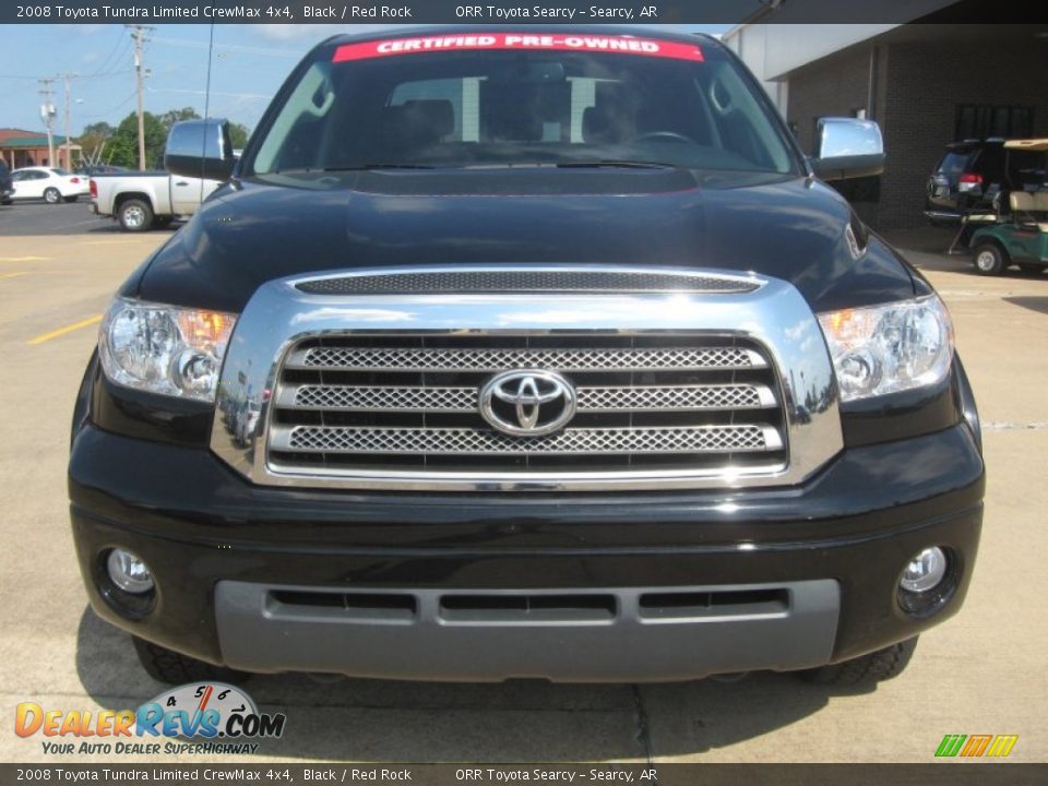 2008 Toyota Tundra Limited CrewMax 4x4 Black / Red Rock Photo #2