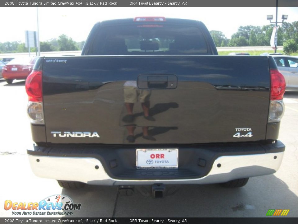 2008 Toyota Tundra Limited CrewMax 4x4 Black / Red Rock Photo #6