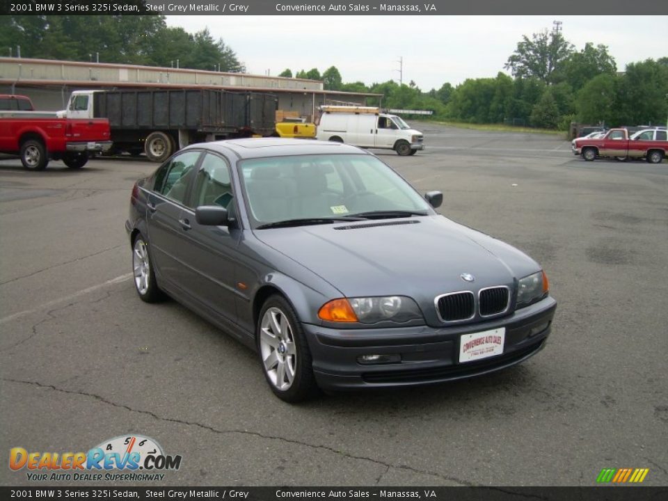 2001 BMW 3 Series 325i Sedan Steel Grey Metallic / Grey Photo #2