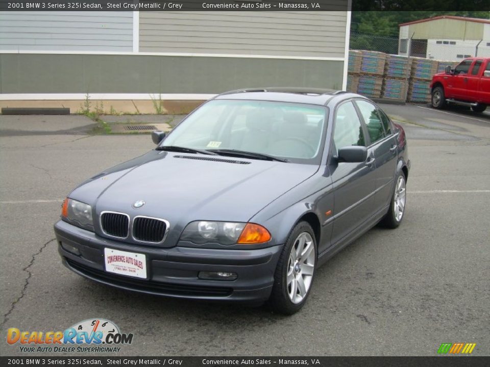 2001 BMW 3 Series 325i Sedan Steel Grey Metallic / Grey Photo #4