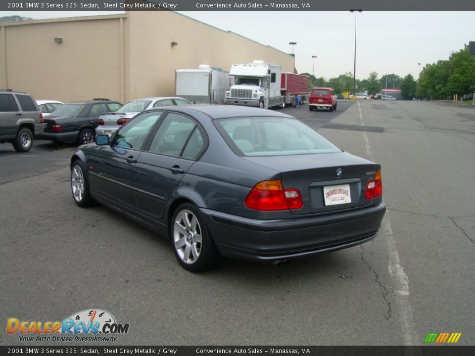 2001 BMW 3 Series 325i Sedan Steel Grey Metallic / Grey Photo #6