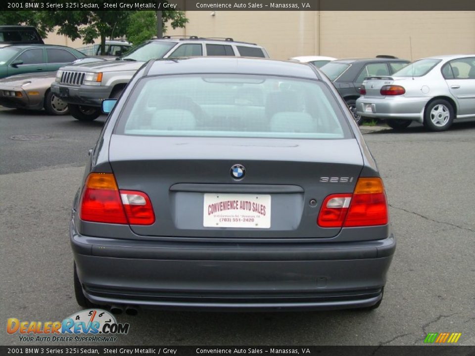 2001 BMW 3 Series 325i Sedan Steel Grey Metallic / Grey Photo #7