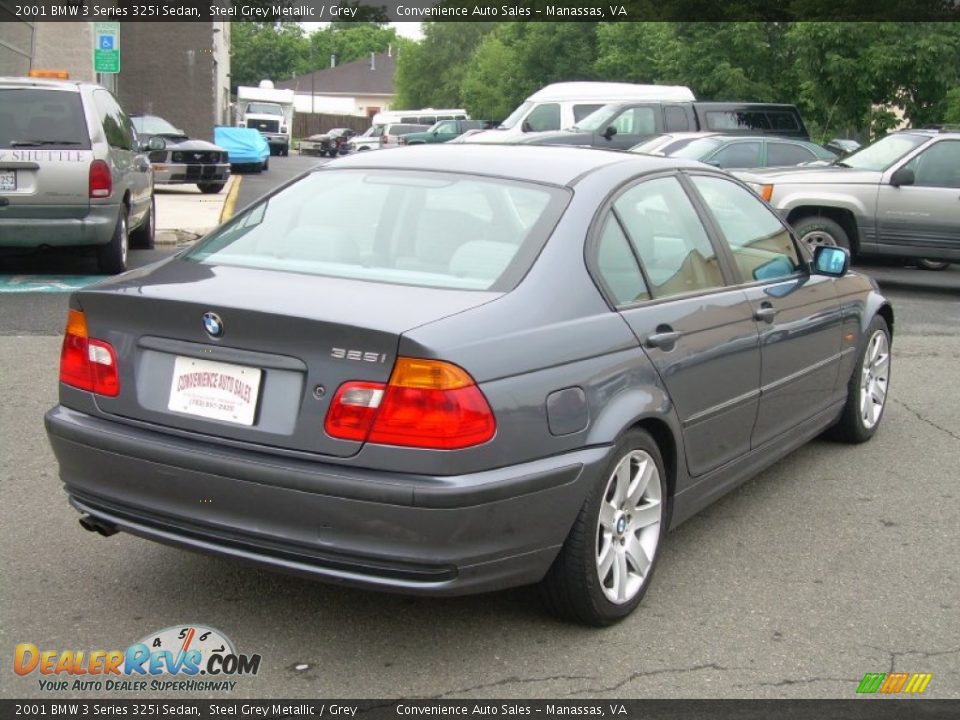 2001 BMW 3 Series 325i Sedan Steel Grey Metallic / Grey Photo #8