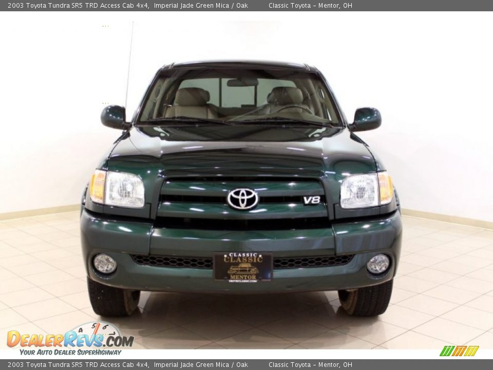 2003 Toyota Tundra SR5 TRD Access Cab 4x4 Imperial Jade Green Mica / Oak Photo #2