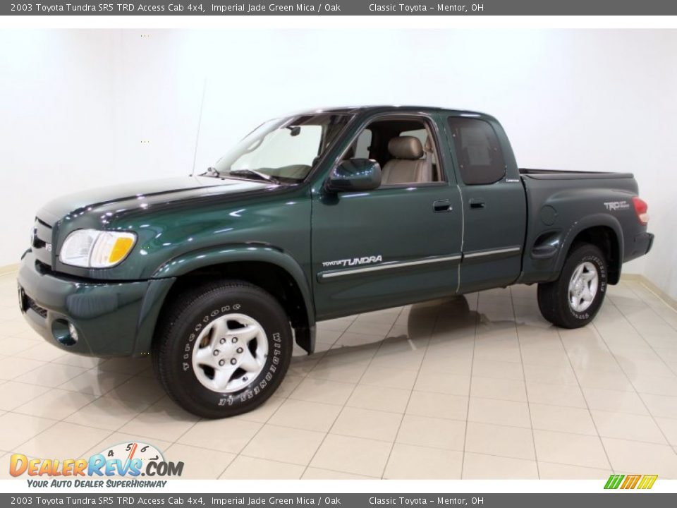 2003 Toyota Tundra SR5 TRD Access Cab 4x4 Imperial Jade Green Mica / Oak Photo #3