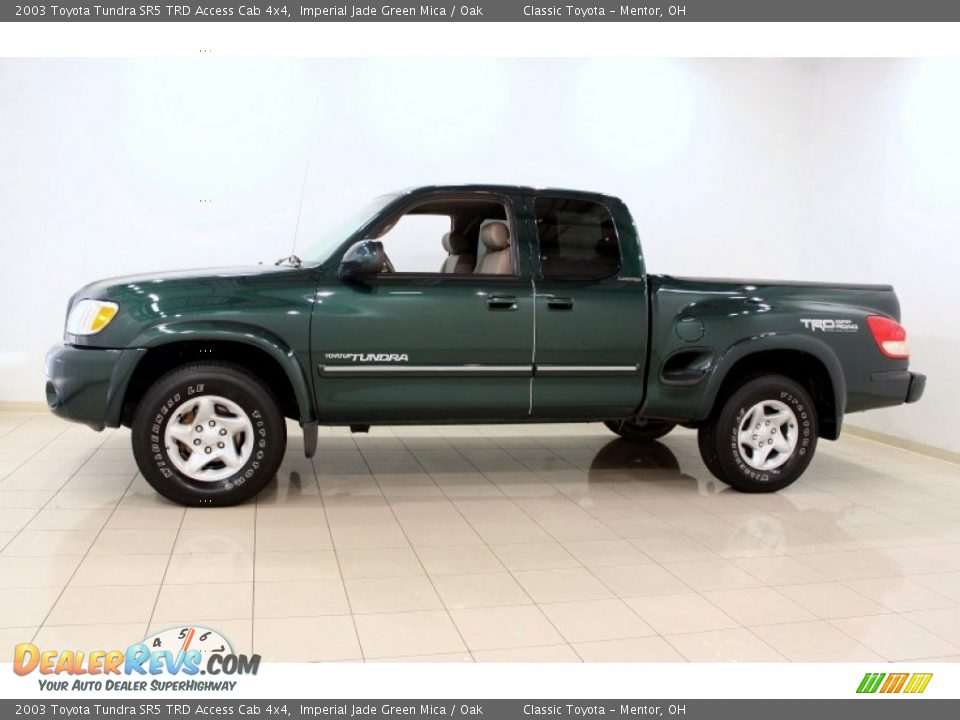 2003 Toyota Tundra SR5 TRD Access Cab 4x4 Imperial Jade Green Mica / Oak Photo #4