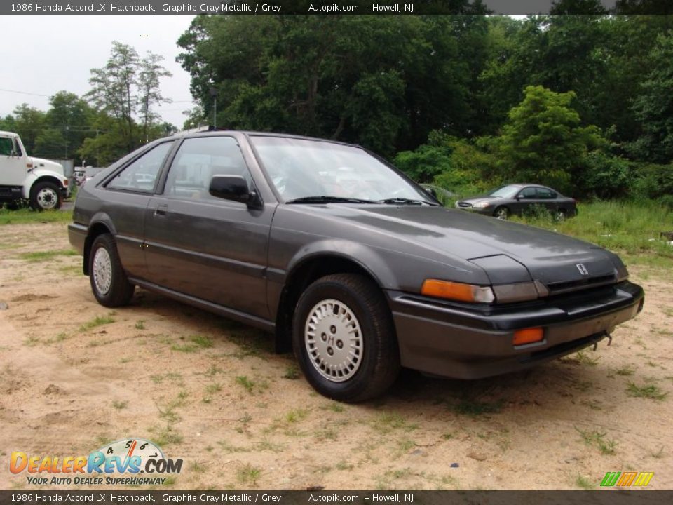 1986 Honda Accord LXi Hatchback Graphite Gray Metallic / Grey Photo #3