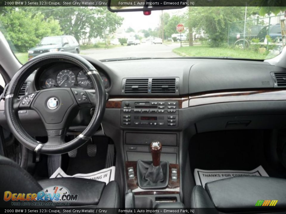 2000 BMW 3 Series 323i Coupe Steel Grey Metallic / Grey Photo #9