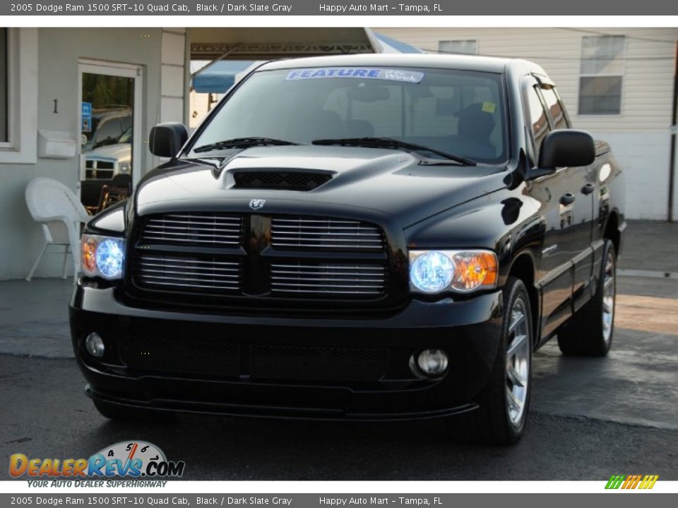 2005 Dodge Ram 1500 SRT-10 Quad Cab Black / Dark Slate Gray Photo #4