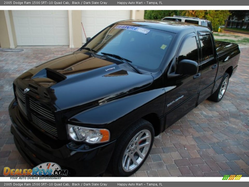 2005 Dodge Ram 1500 SRT-10 Quad Cab Black / Dark Slate Gray Photo #6