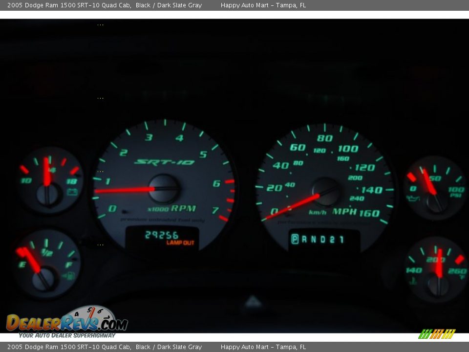 2005 Dodge Ram 1500 SRT-10 Quad Cab Gauges Photo #10