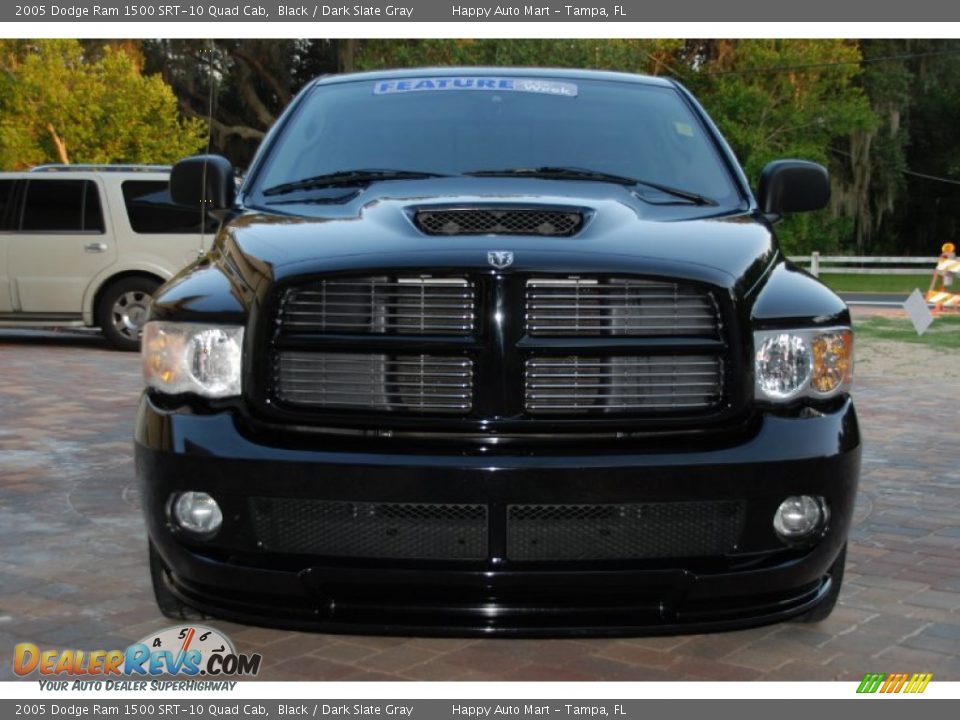 2005 Dodge Ram 1500 SRT-10 Quad Cab Black / Dark Slate Gray Photo #11