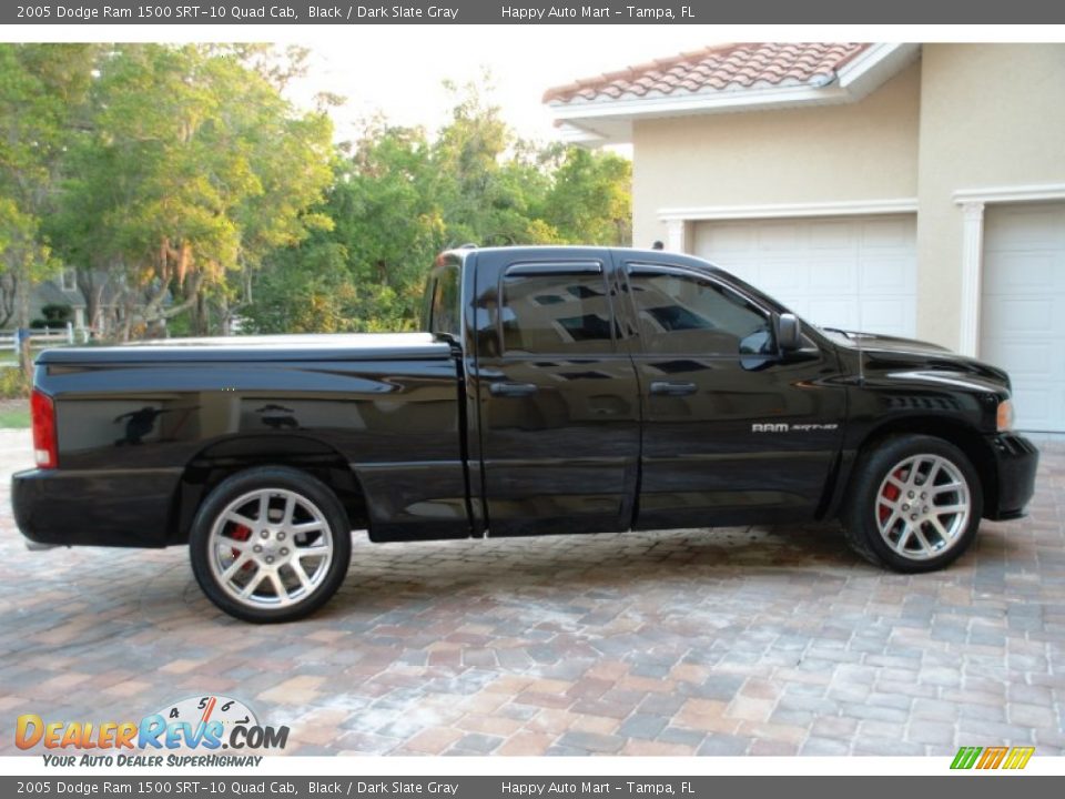 2005 Dodge Ram 1500 SRT-10 Quad Cab Black / Dark Slate Gray Photo #13